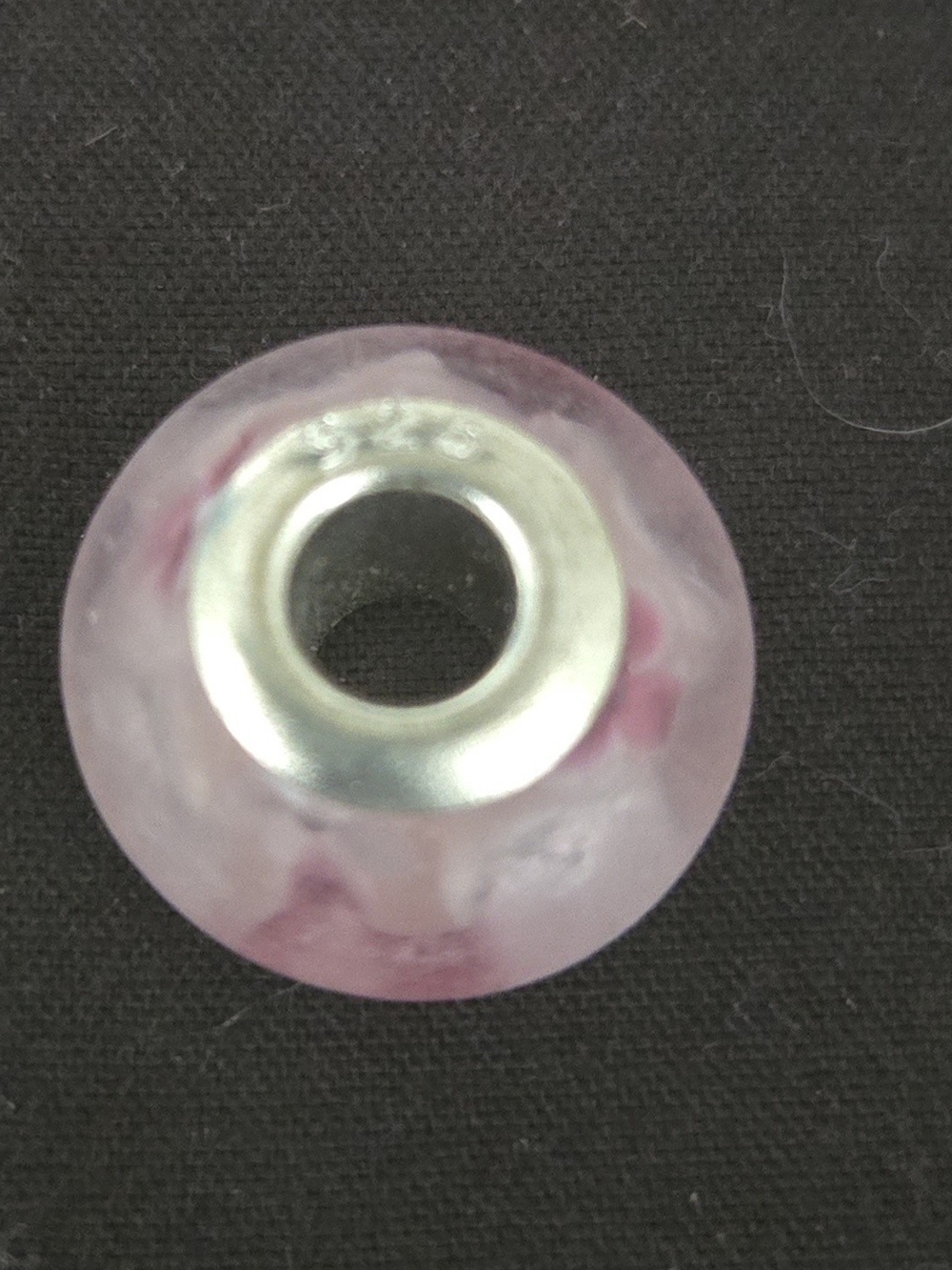 Pink Glass European-Style Charm Bead